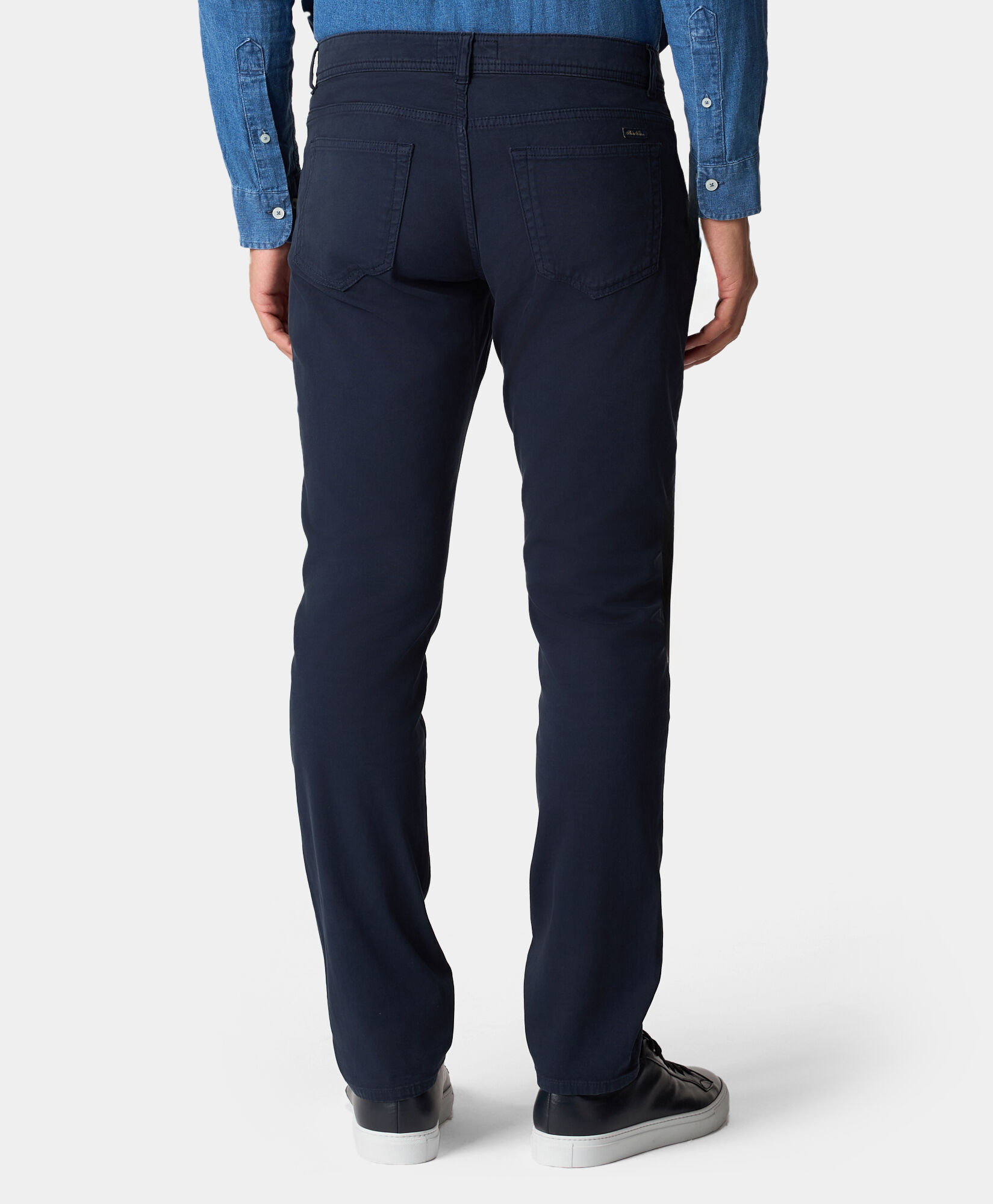 Stretch Cotton 5 Pocket Trousers in Navy for Men Brooks Brothers EU