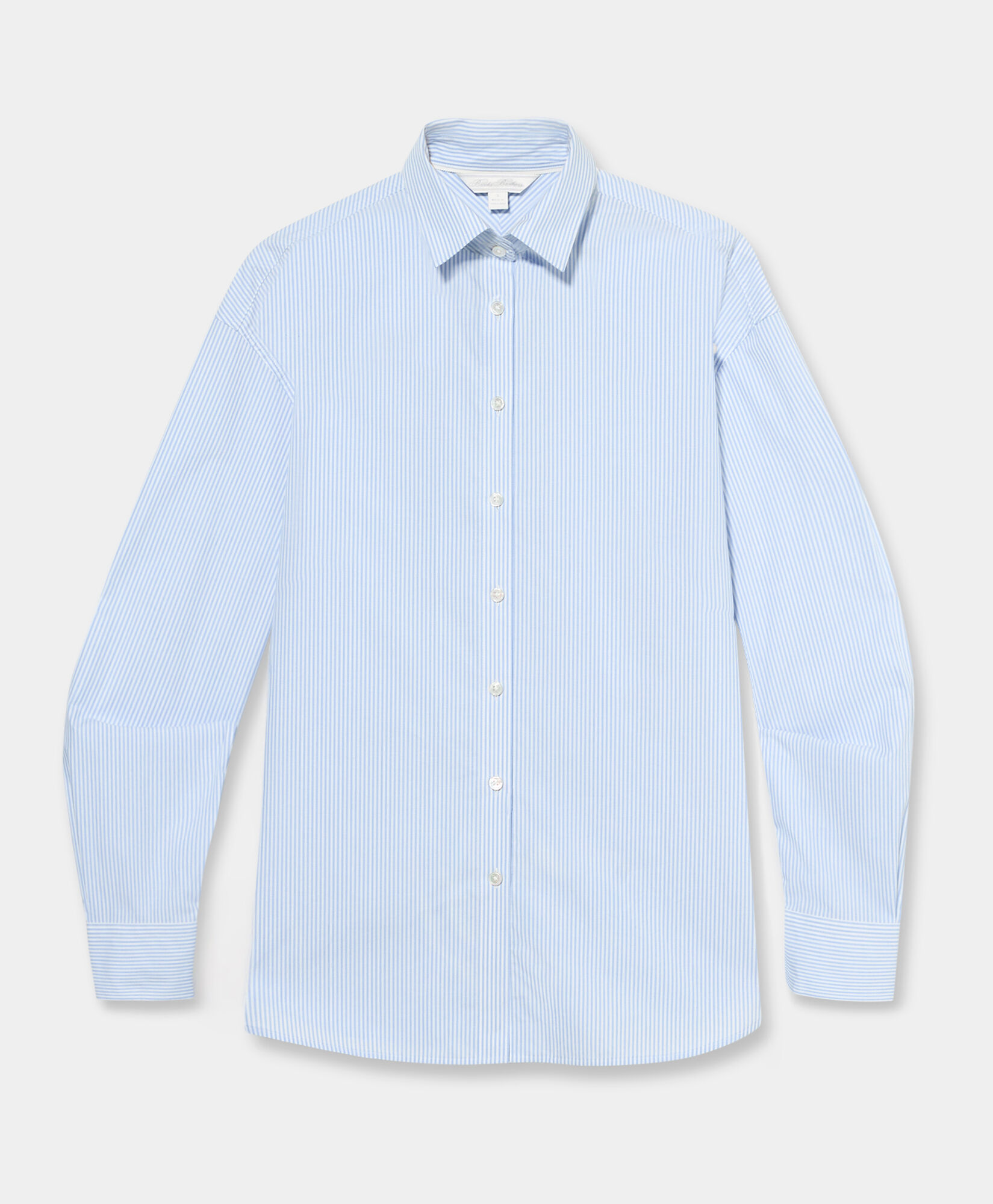 Brooks Brothers Oversized Cotton Poplin Blouse Blue 1000104811US100221489