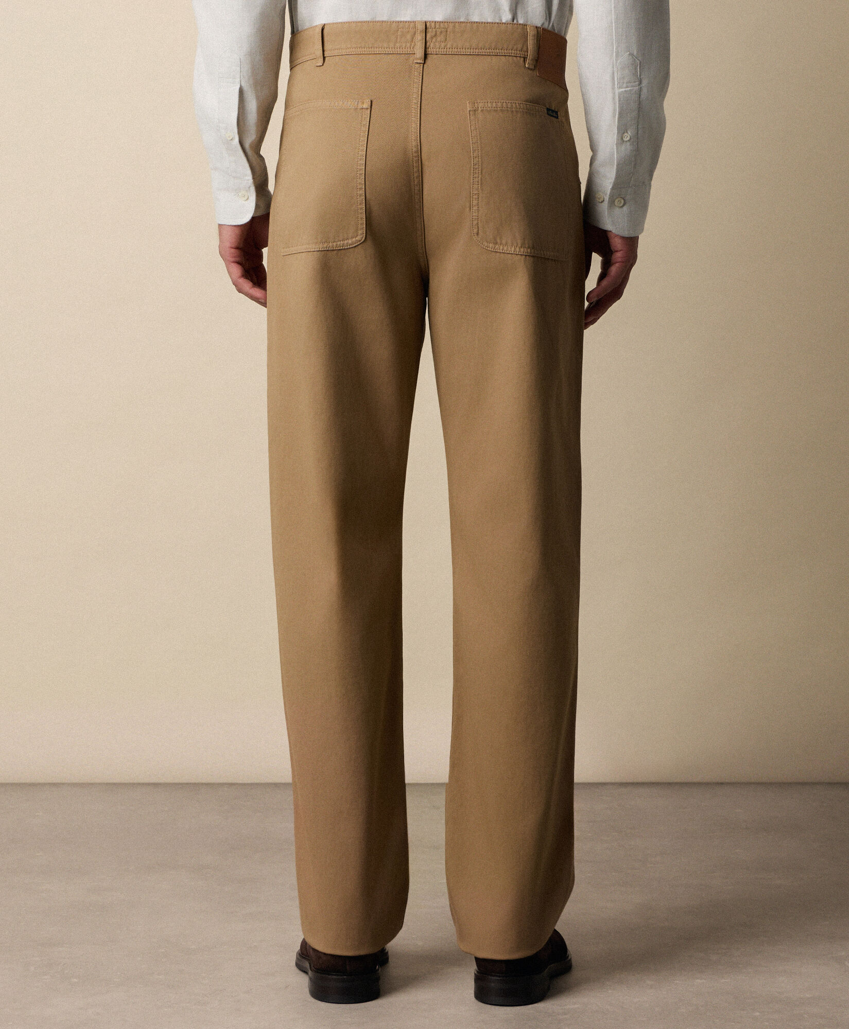 Brooks Brothers Stretch Cotton Gabardine 5-Pocket Pant Beige CPFPK038COPCO001BEIGP001