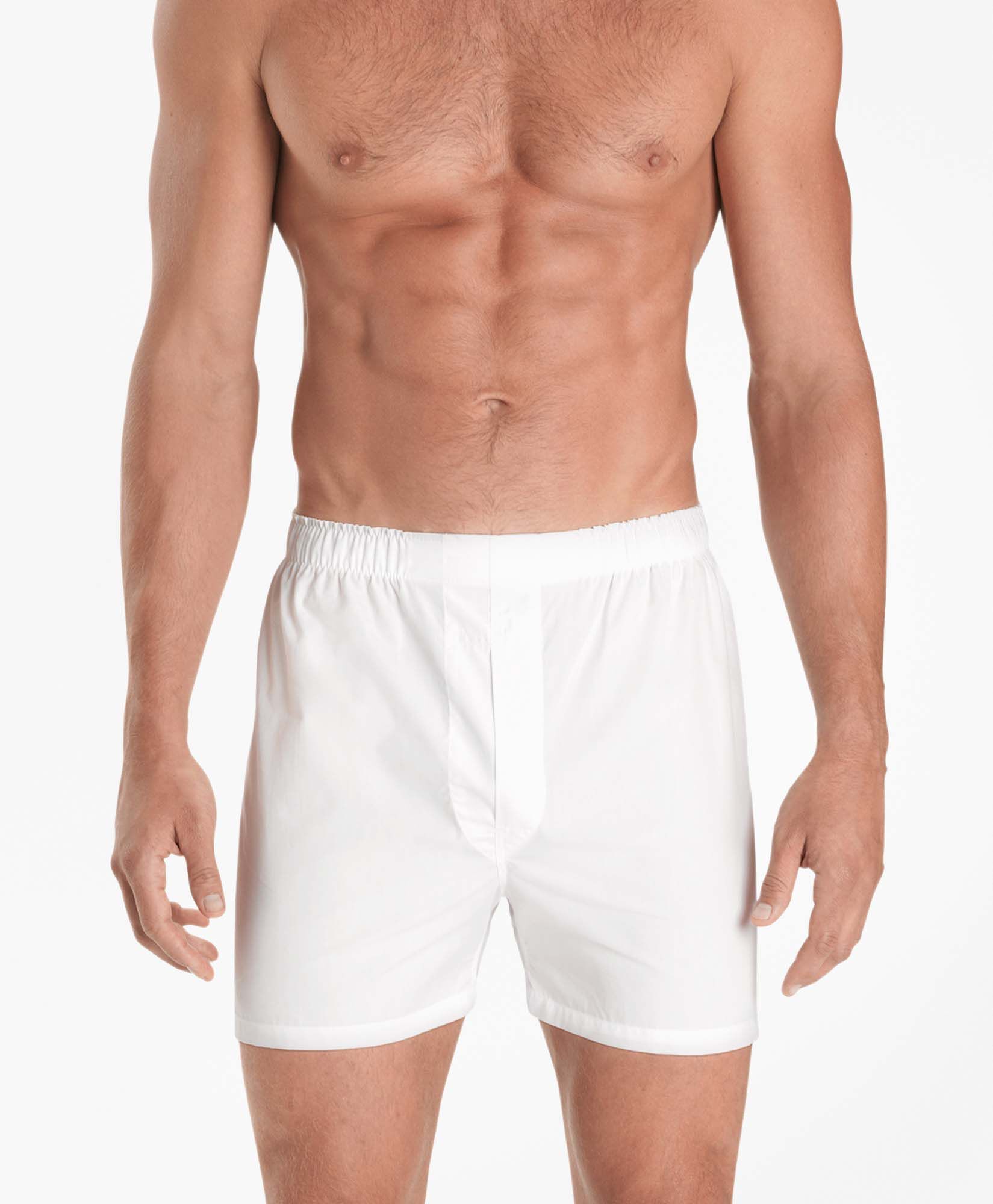 Brooks Brothers Relaxed Fit Cotton Boxers White 1000003216US100003757