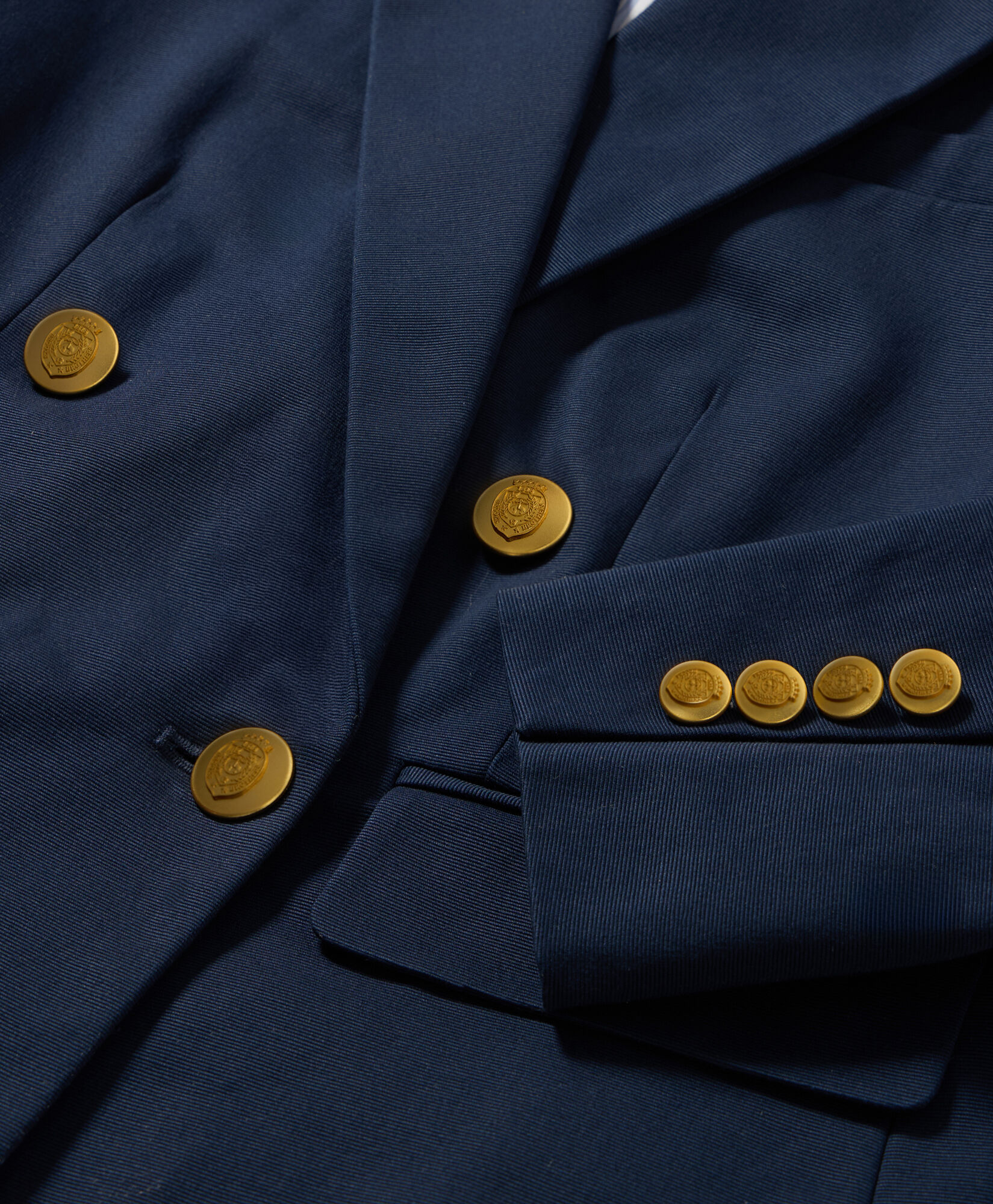 Brooks Brothers Cropped Double-Breasted Faille Blazer Navy 1000103082US100218590