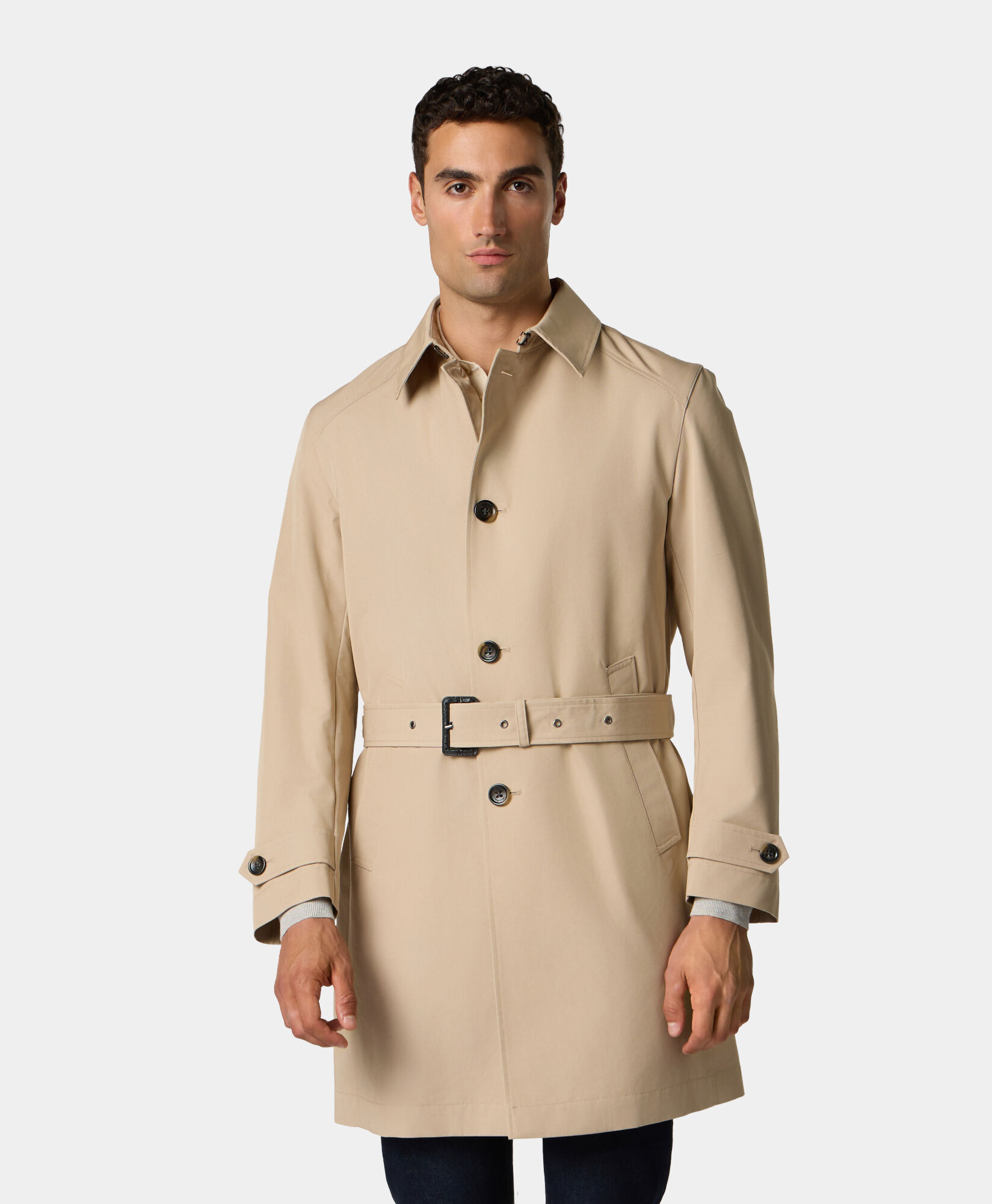 Brooks Brothers Trench en Gabardine Imperméable Beige COTRE008COBPL005BEIGP001