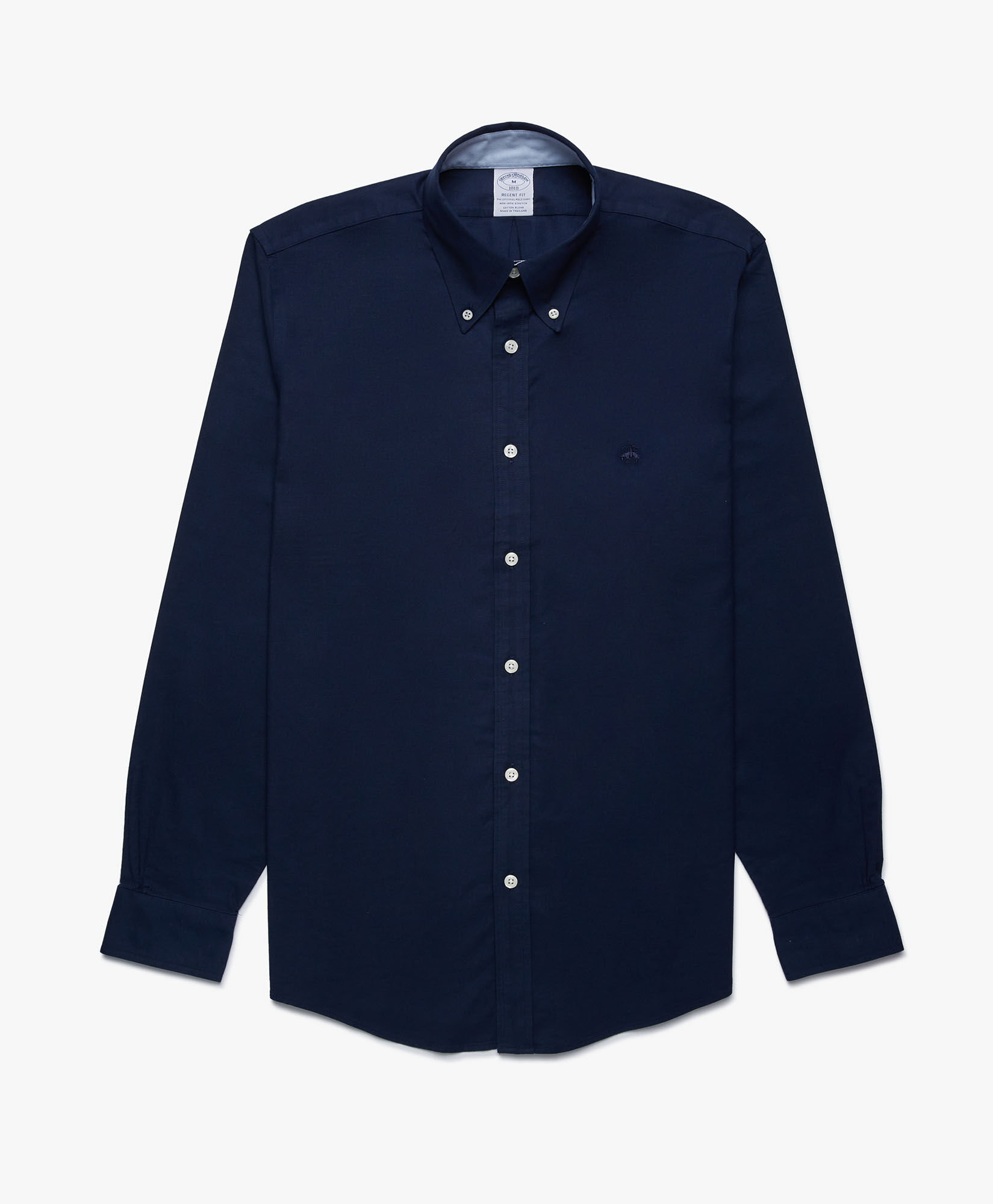 Camicia sportiva Regent regular fit in Oxford stretch non iron colletto button down in Blu navy da Uomo Brooks Brothers EU
