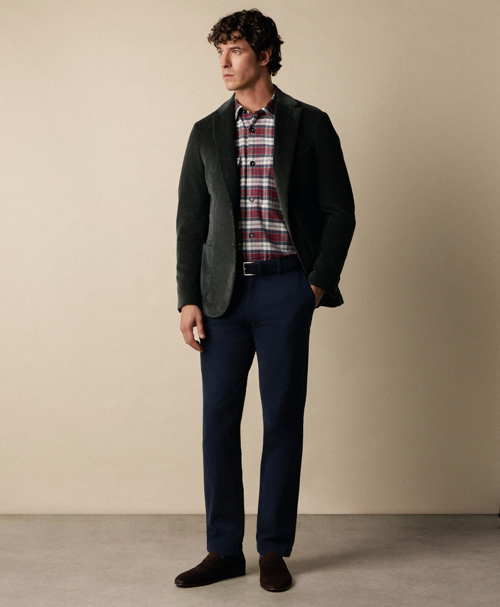 Brooks Brothers Regular Fit Microtwill Stretch Cotton Chino Navy CPCHI062COBSP002NAVYP001