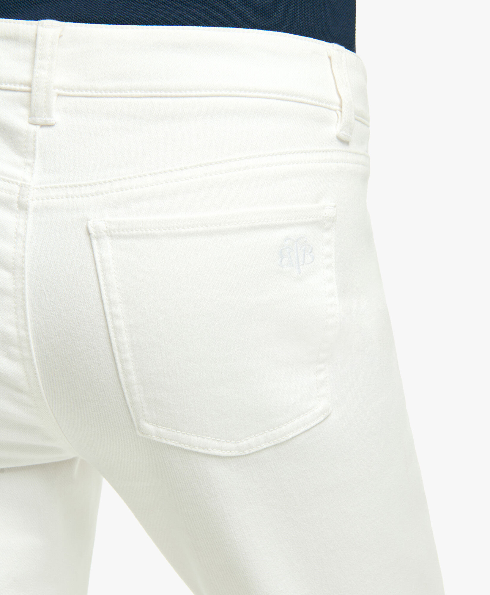 Stretch Cotton Jeans in White for Women Brooks Brothers UK