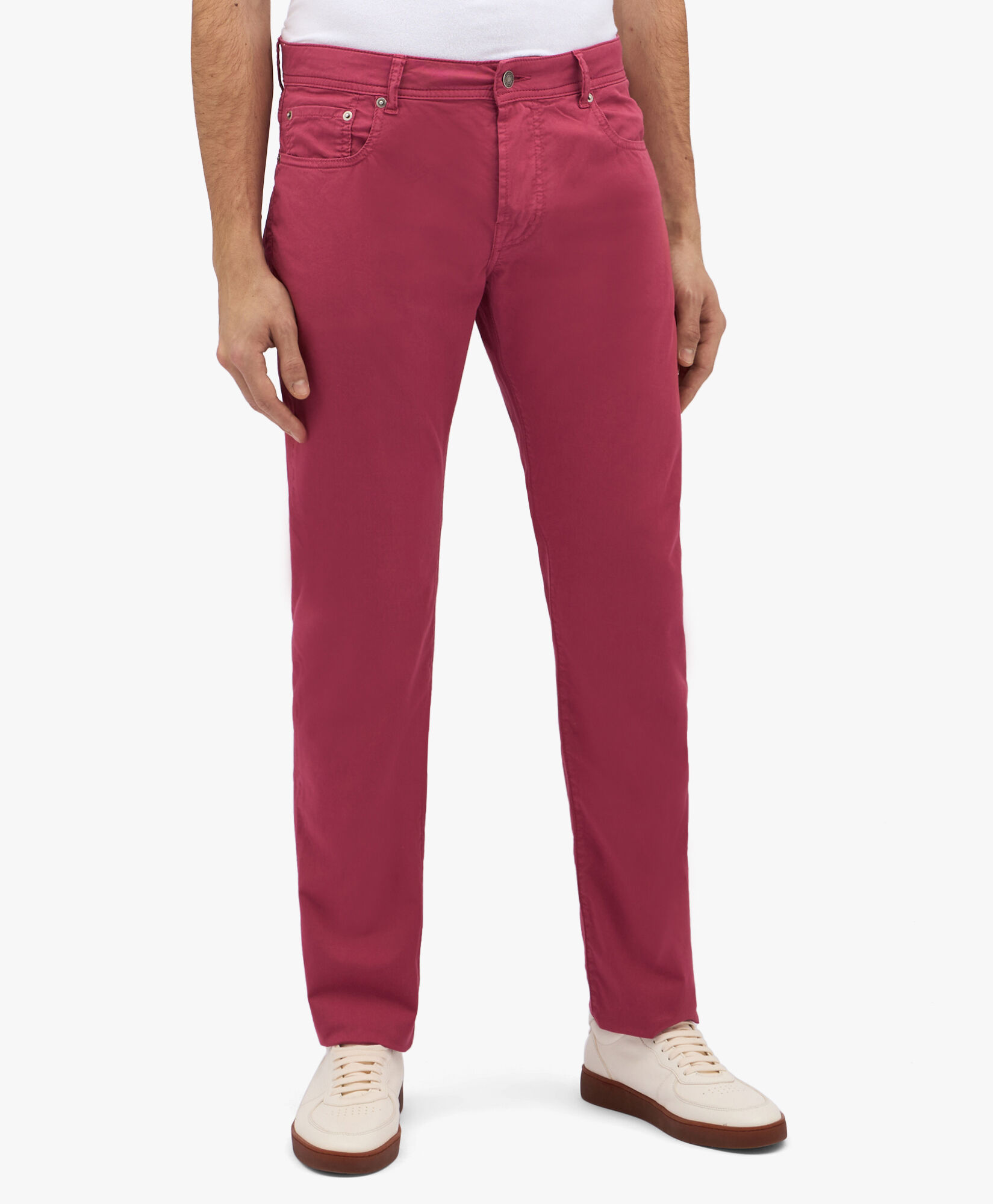 Brooks Brothers Pantalon cinq poches rouge en coton stretch Rouge CPFPK021COBSP002REDPL001