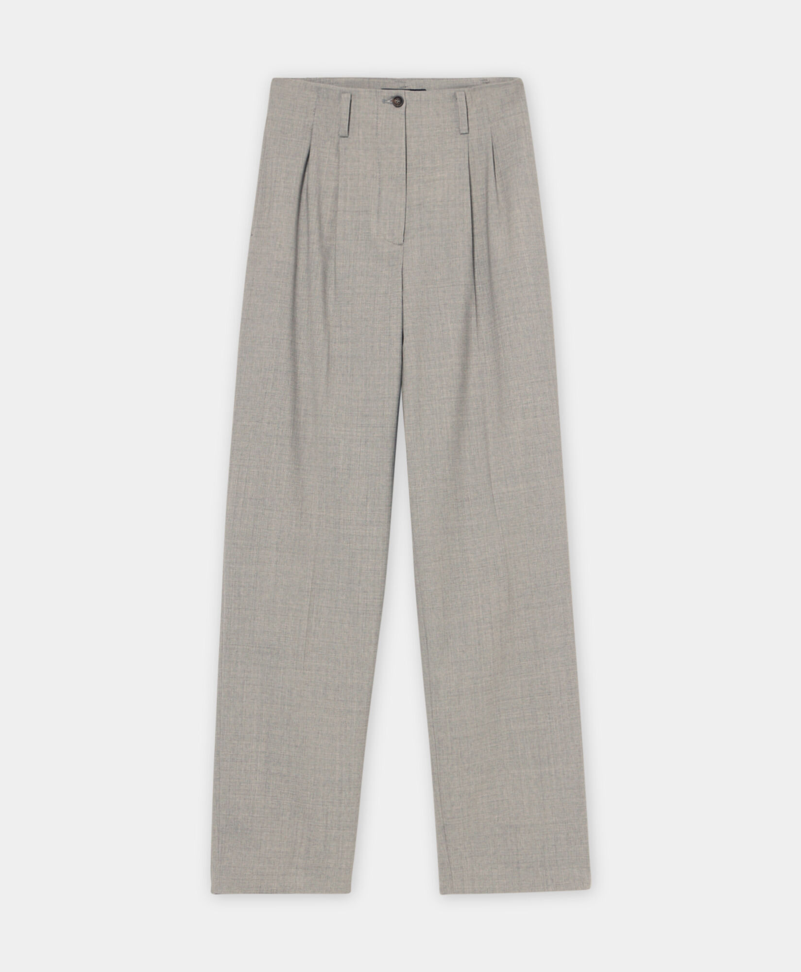 Brooks Brothers Wool Blend Stretch Pleated Trousers Light Grey CPHWS001WOBEA001LTGRP001