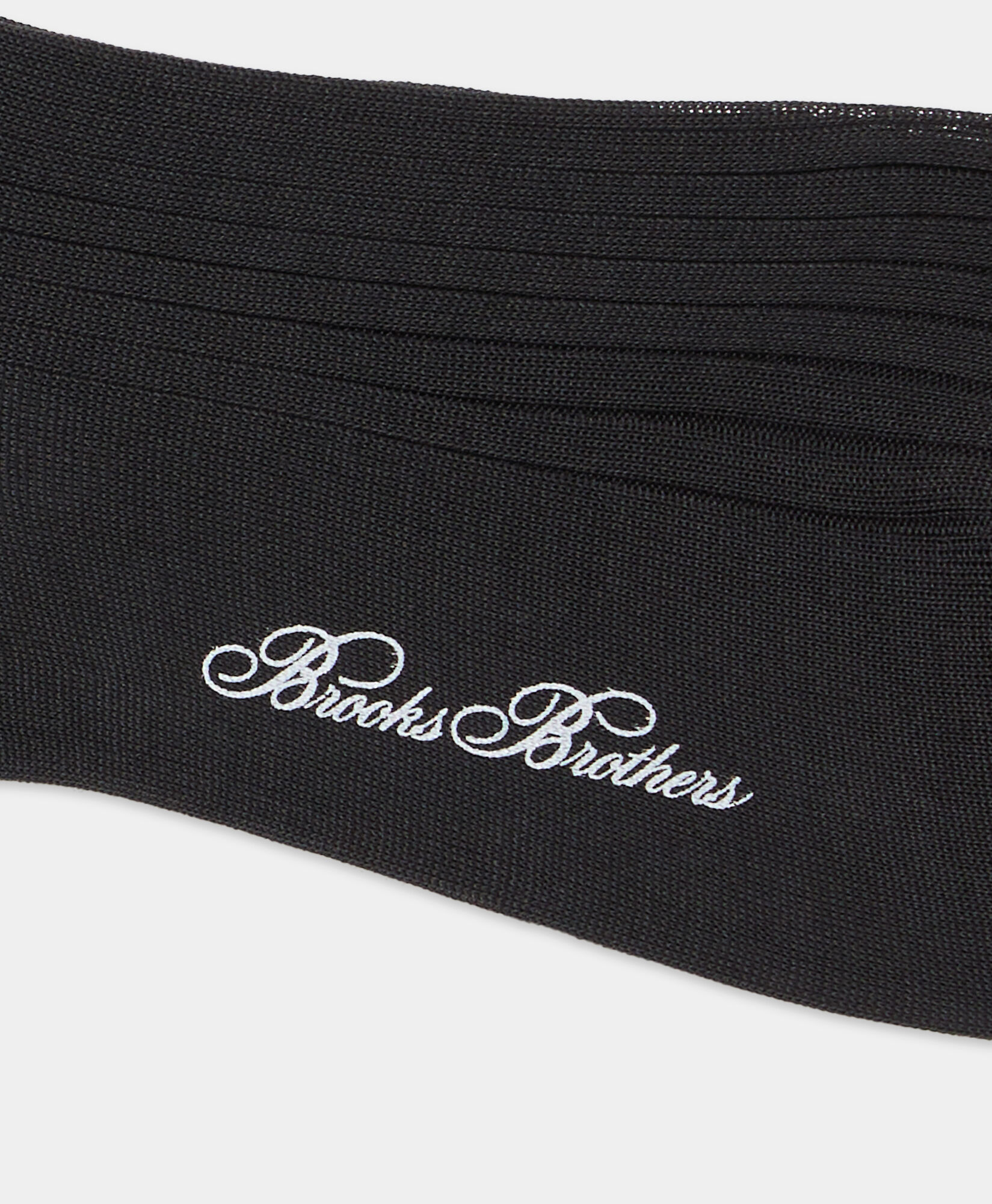 Brooks Brothers Ribbed Lisle Cotton Socks Grey MXAC90001KN10249001M