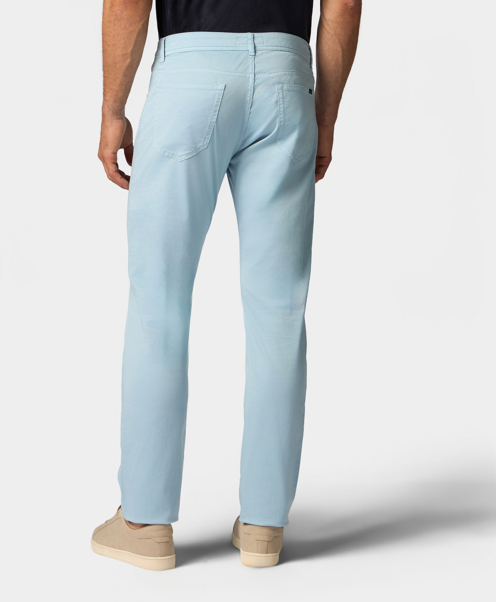 Brooks Brothers Pantalon 5-Pocket en Coton Stretch Ciel CPFPK021COBSP002SKYP0001
