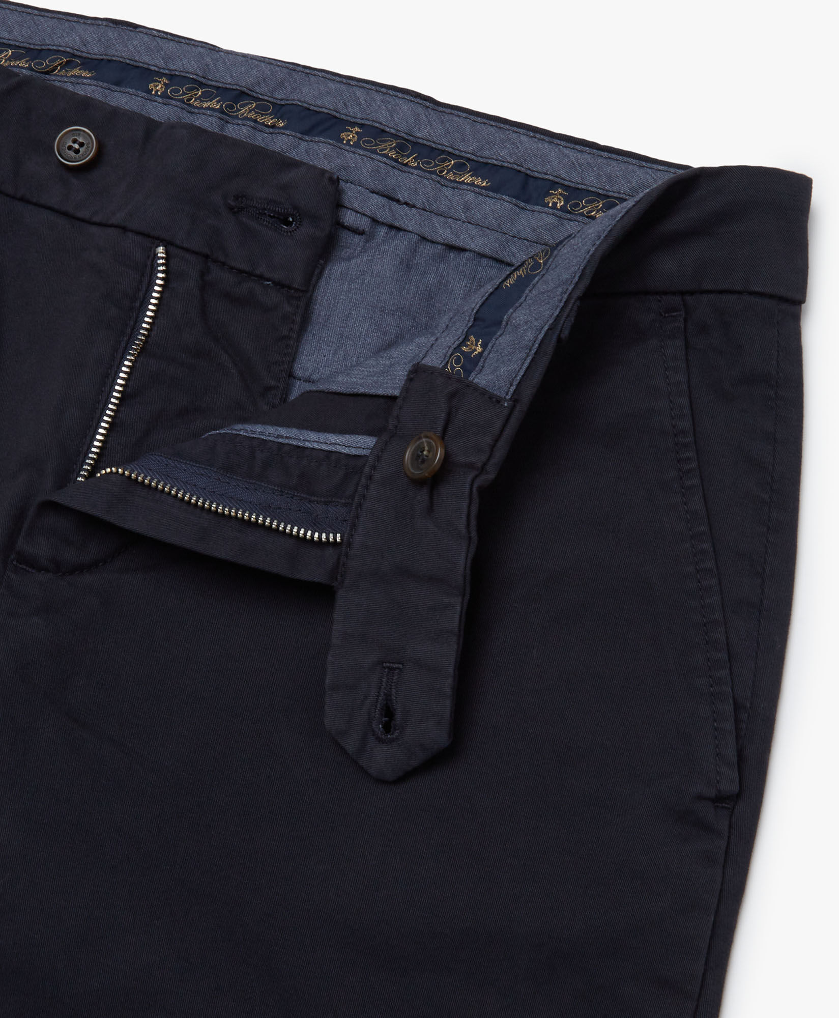 Brooks Brothers Pantalone chino in cotone elasticizzato Blu CPCHI003COBSP003BLUEP001