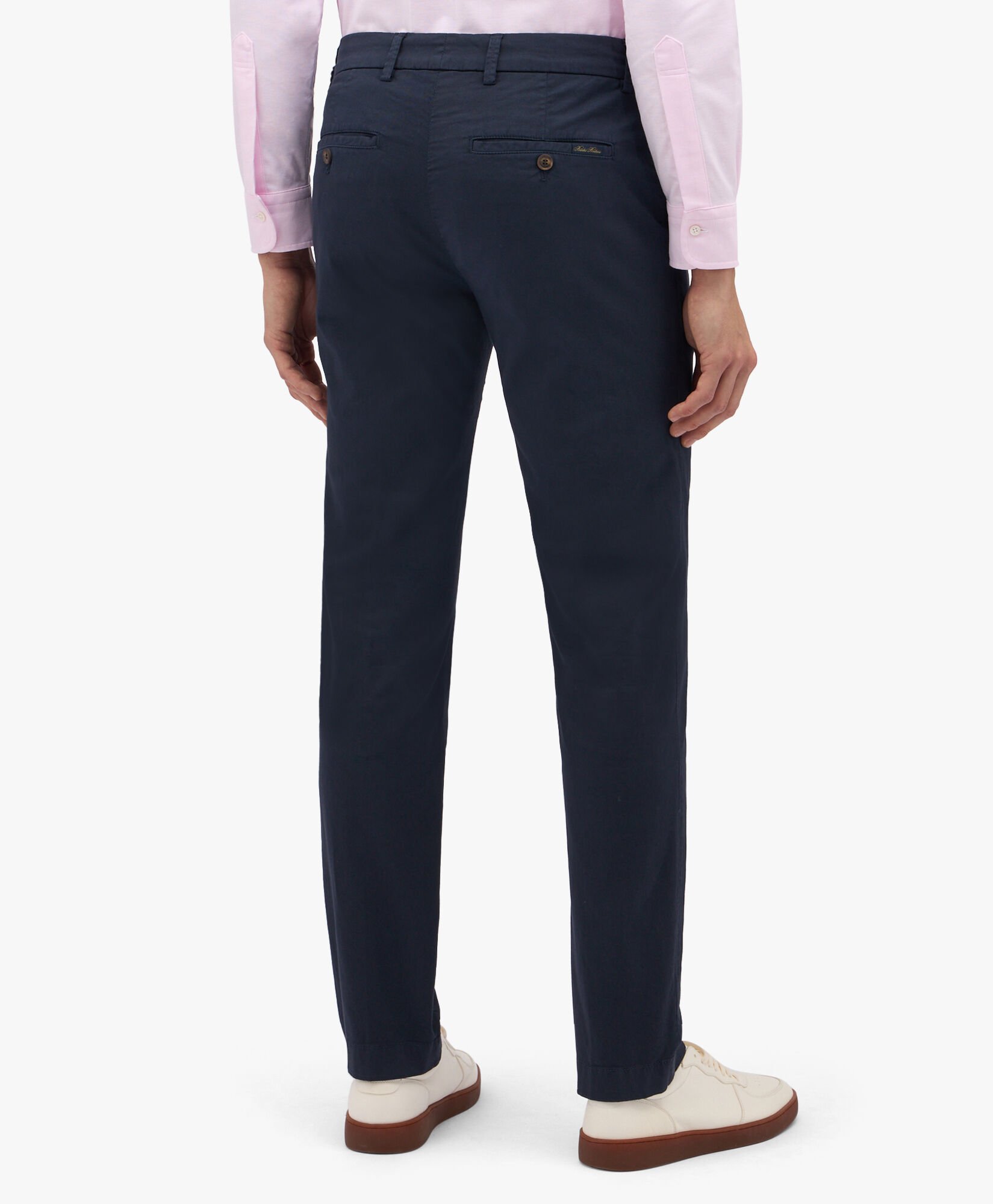 Navy Stretch Cotton Chinos in Navy for Men Brooks Brothers UK