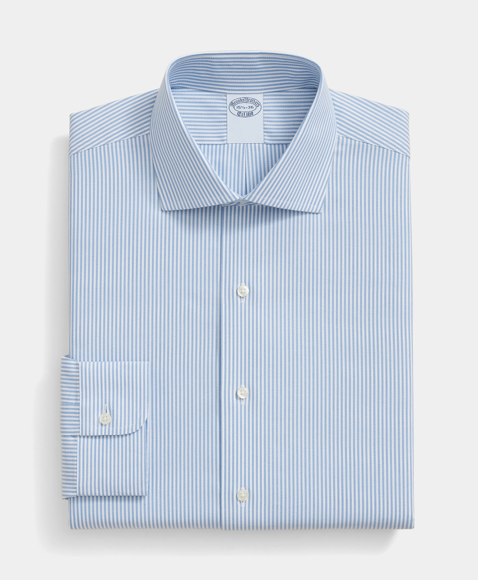 Brooks Brothers Slim Fit Non-Iron Royal Oxford Shirt with English Collar Blue 1000104105US100220312