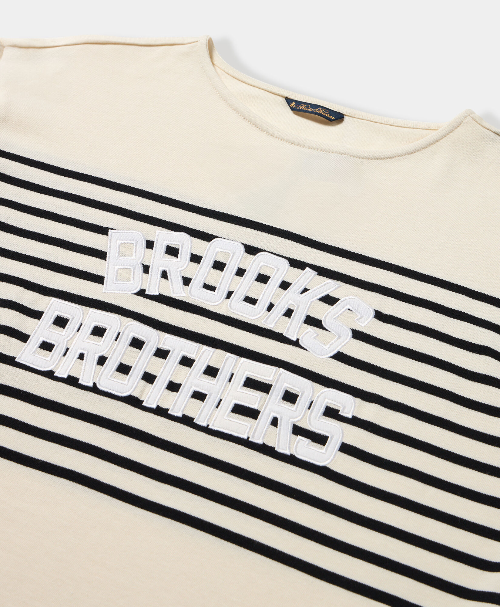 Brooks Brothers Sweat à Rayures en Coton Blanc KNCRN061COPCO001WHITF001