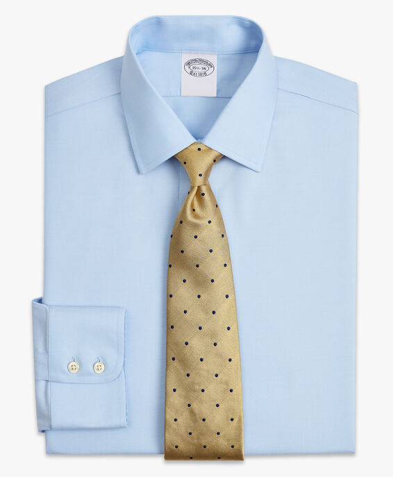 Brooks Brothers Pastel Blue Slim Fit Non-Iron Twill Dress Shirt with Ainsley Collar Pastel Blue 1000095235US100199817
