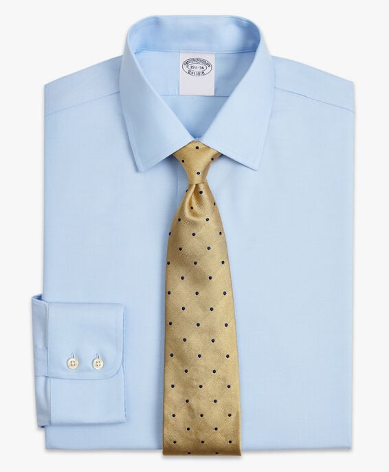 Brooks Brothers Pastellblaues Slim-Fit Non-Iron Twill-Anzughemd mit Ainsley-Kragen Pastellblau 1000095235US100199817