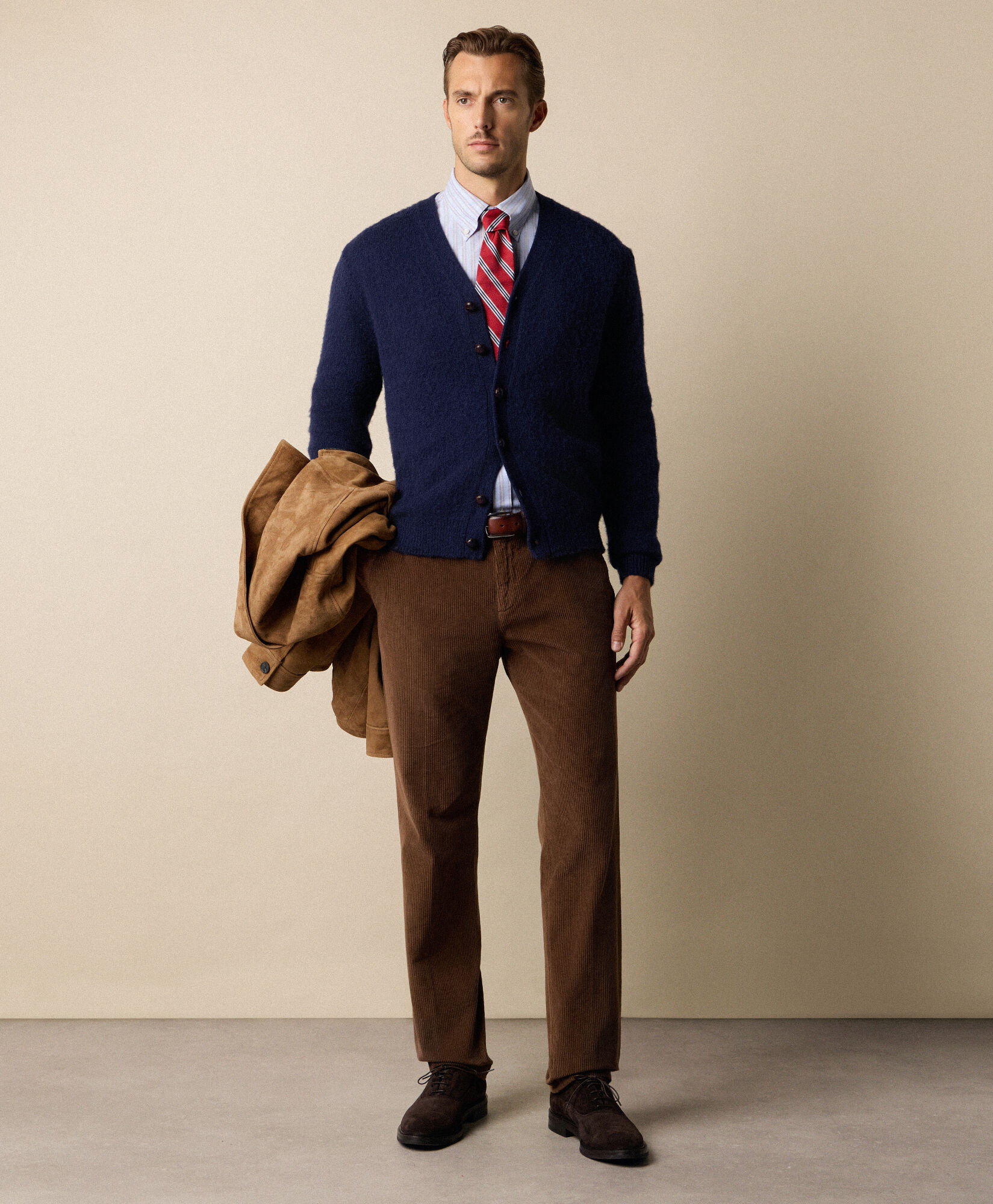 Brooks Brothers Regular Fit Cotton Corduroy Chino Tobacco CPCHI065COPCO001TOBCP001