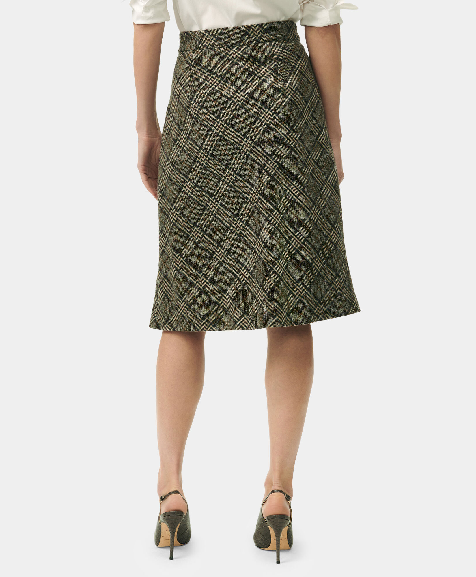 Brown plaid skirt 100 online