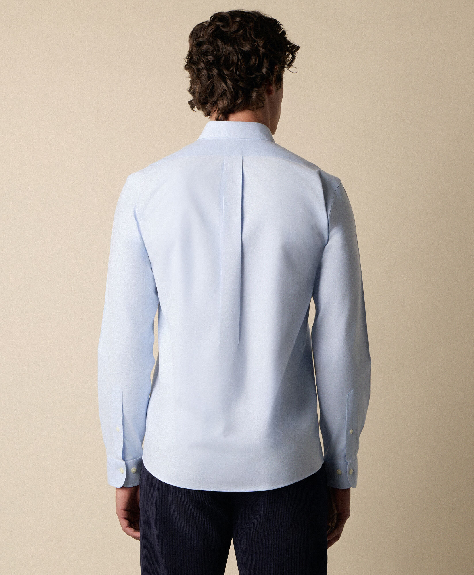 Brooks Brothers Chemise Slim Fit Oxford Non-Iron avec Col Button Down Bleu 1000095301US100199969