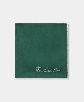 Brooks Brothers Plain Silk Pochette Green ACPOC001SEPSE001GREEP001