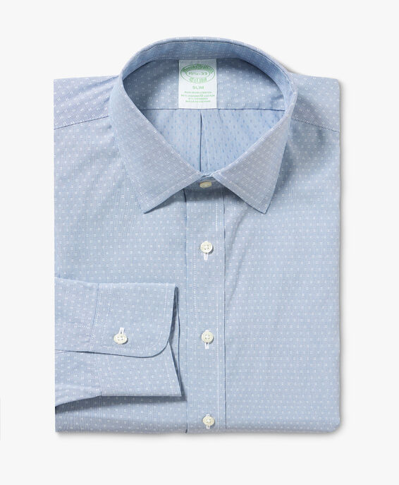 Brooks Brothers Camicia blu Slim Fit non-iron in cotone elasticizzato con collo Ainsley Blu chiaro 1000097868US100206049