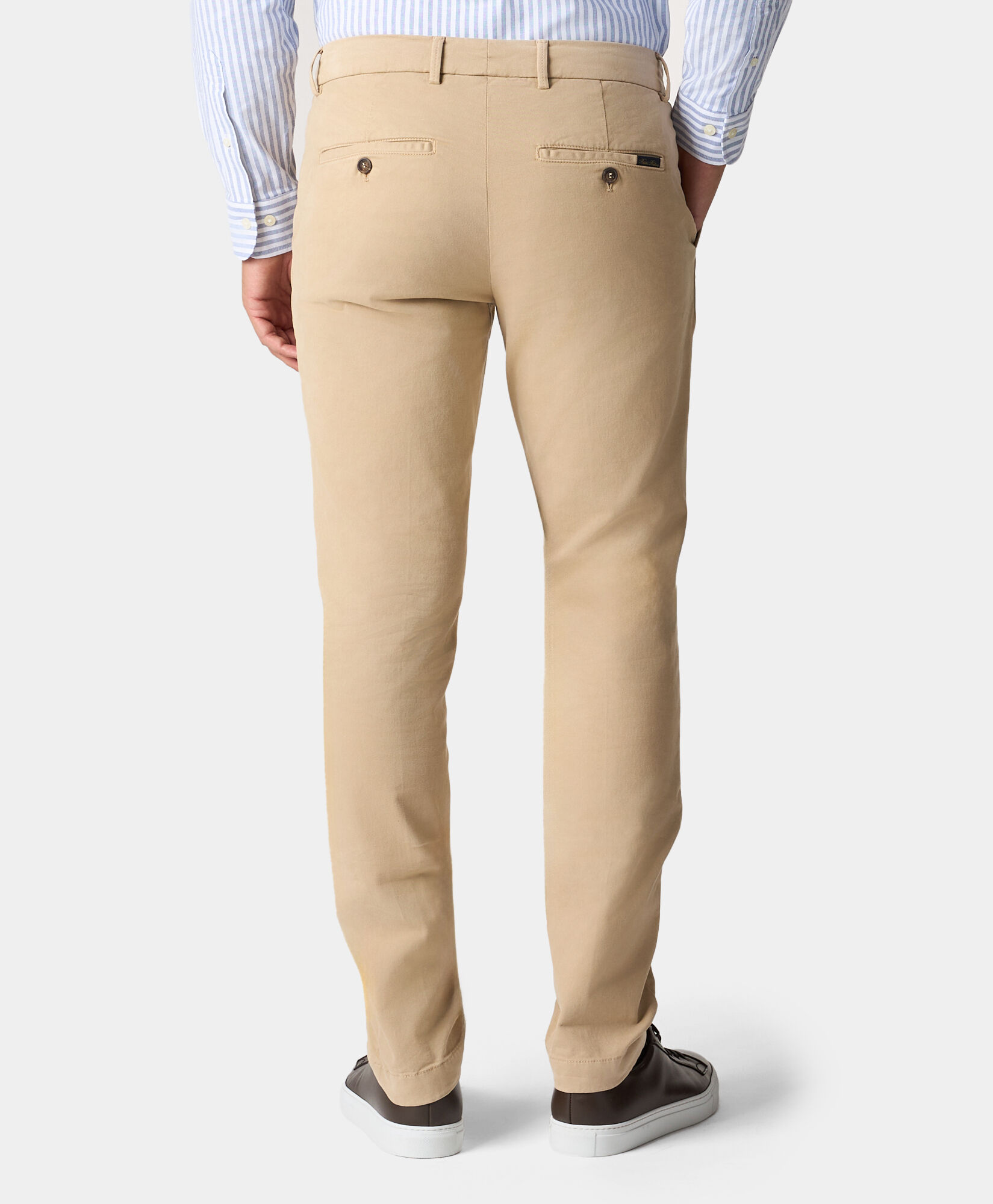 Brooks Brothers Slim Fit Cotton Chinos Beige CPCHI014COBSP002BEIGP001
