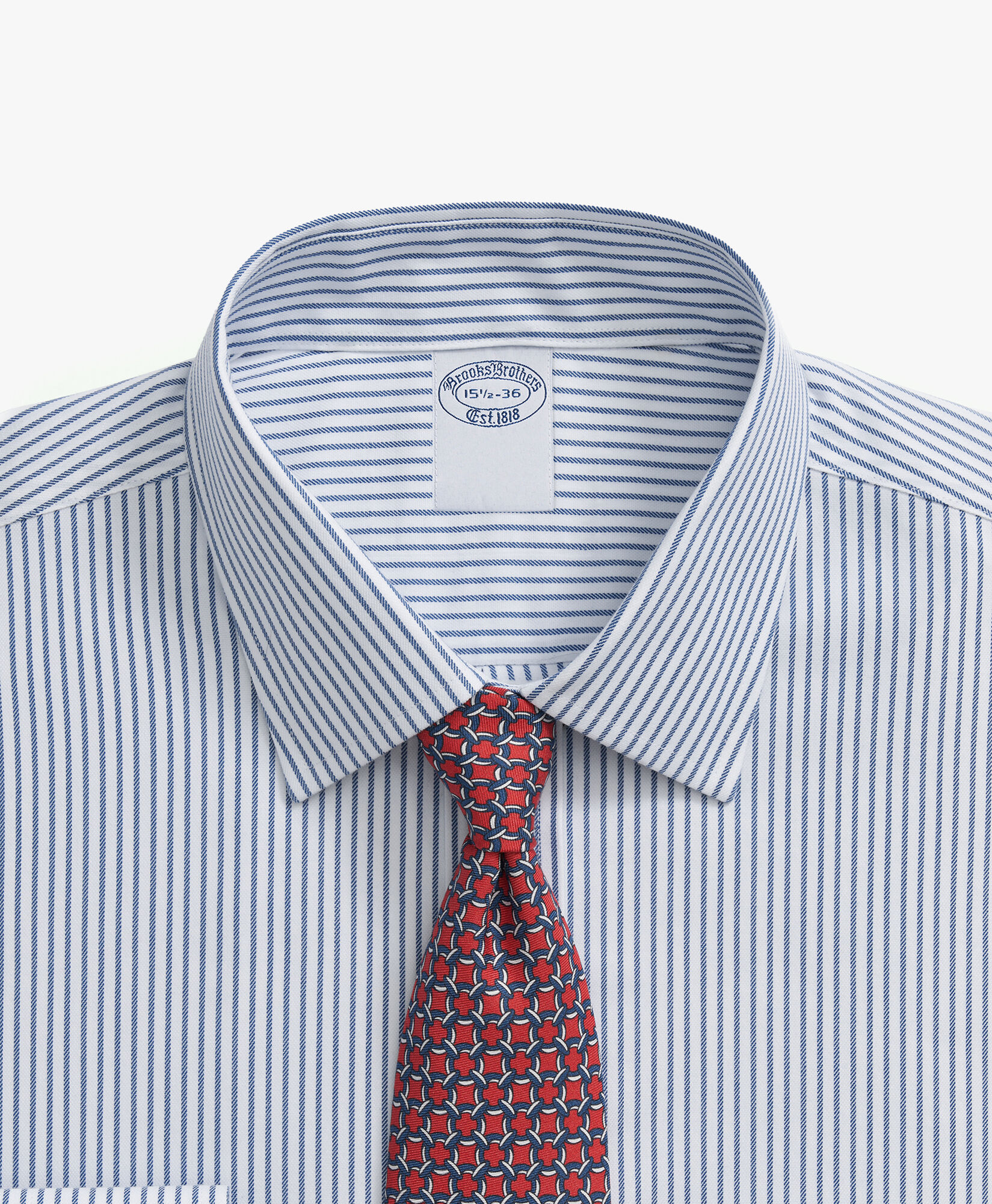 Camicia navy a righe slim fit non iron ad alte prestazioni con collo Ainsley in Navy da Uomo Brooks Brothers EU