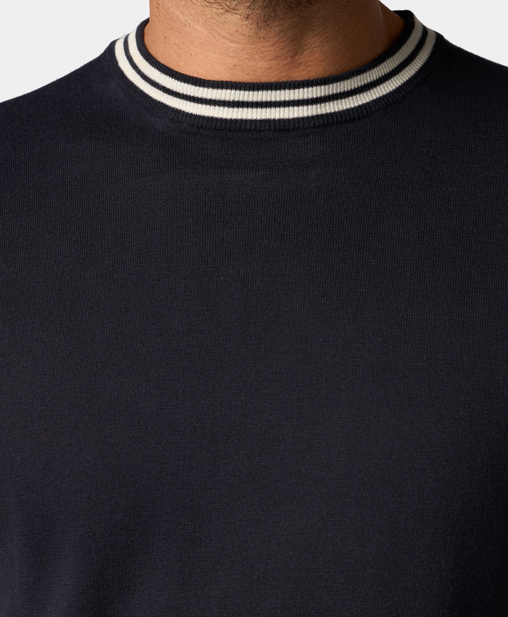 Brooks Brothers Organic Cotton-Linen T-shirt Navy KNCRN049COBLI004NAVYP001