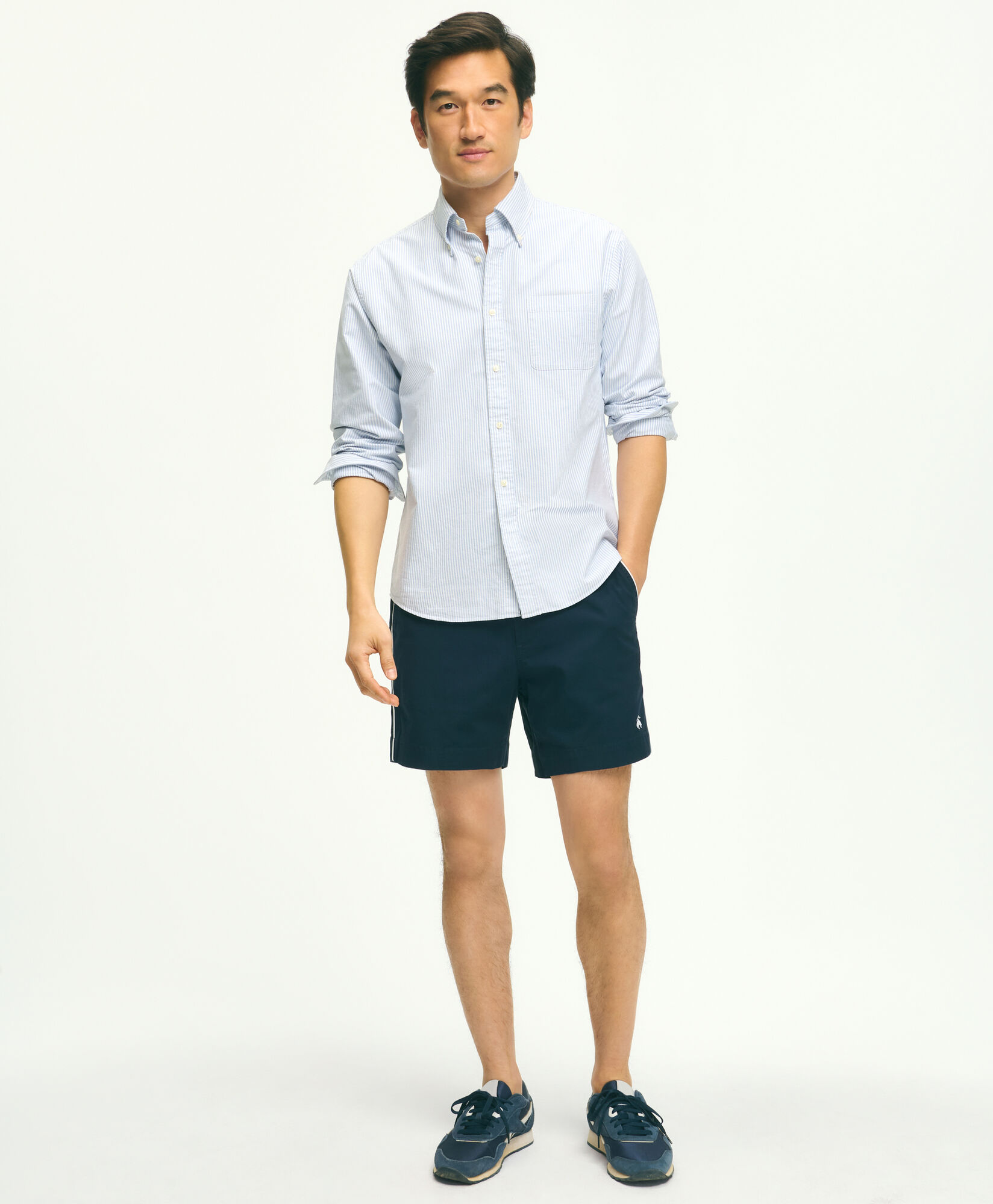 Brooks Brothers Shorts en Coton Tennis Bleu Marine 1000090310US100187787