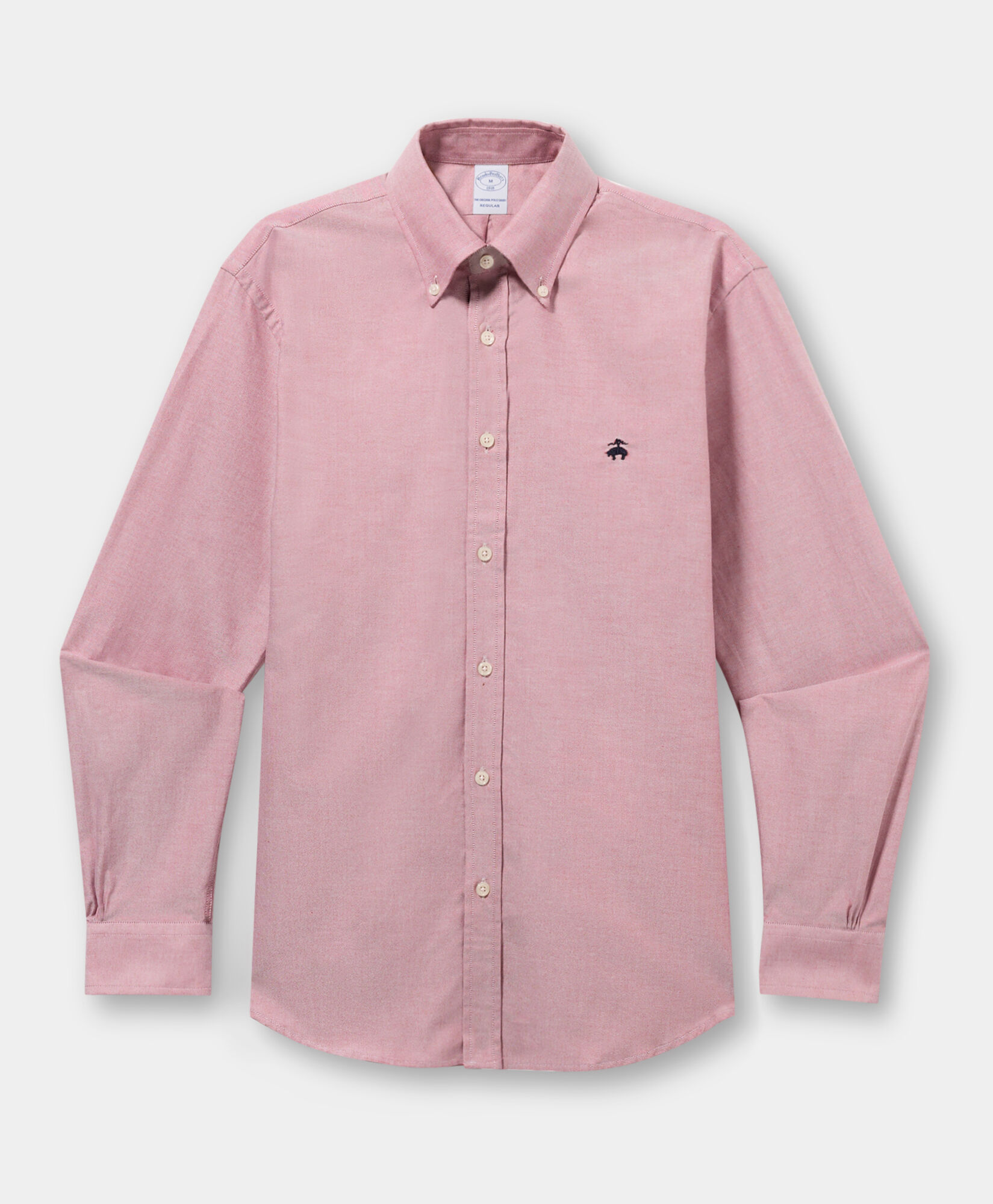 Brooks Brothers Regular Fit Oxford Shirt with Button Down Collar Red CSHBD052COPCO001REDPL001