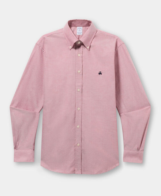 Brooks Brothers Regular Fit Oxford Shirt with Button Down Collar Red CSHBD052COPCO001REDPL001