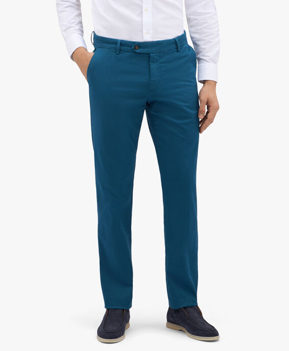 Brooks Brothers Chino sarcelle en coton stretch Sarcelle CPCHI026COBSP002TEALP001