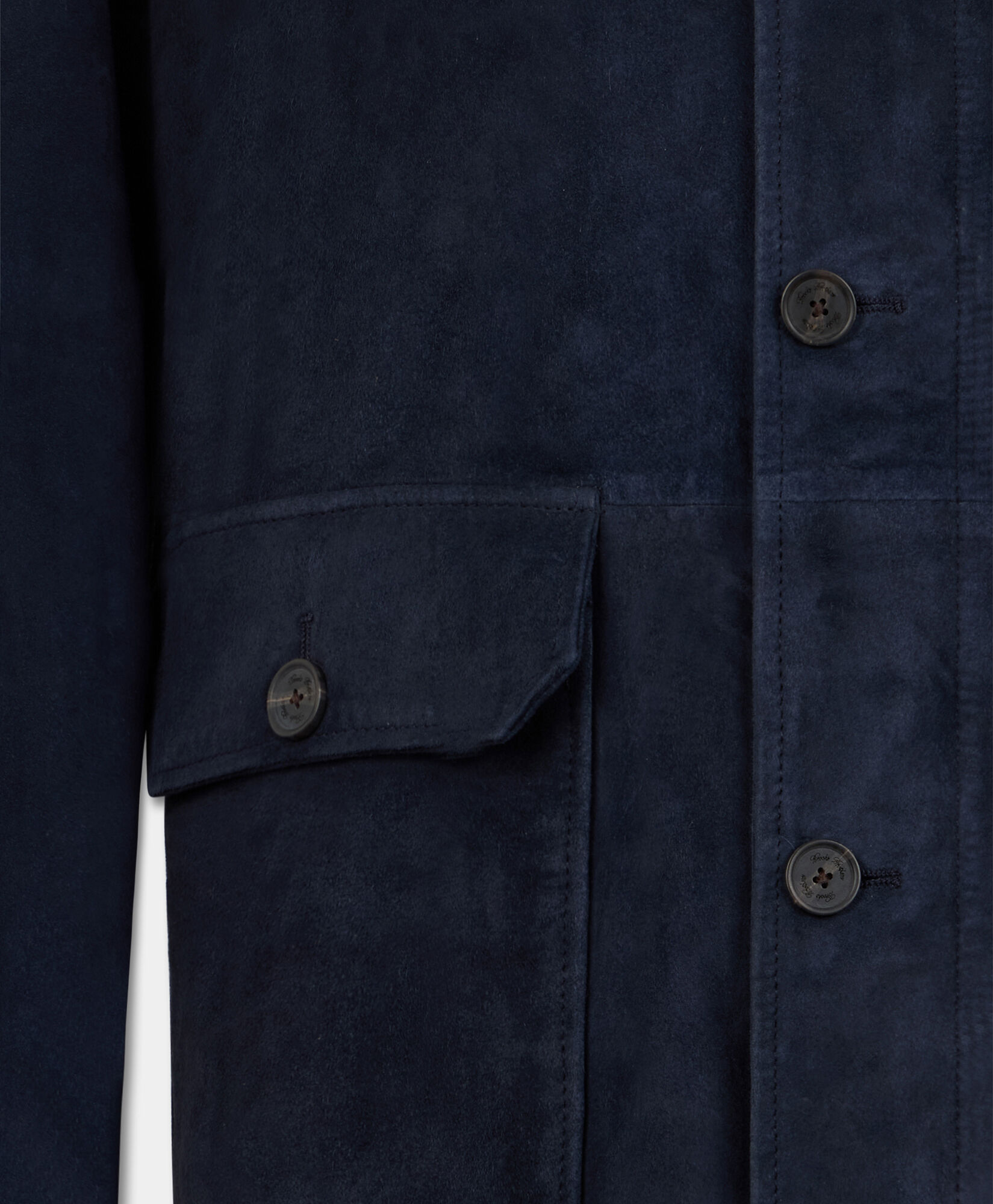 Brooks Brothers Surchemise en Daim Bleu COJKT019LTPLT004BLUEP001