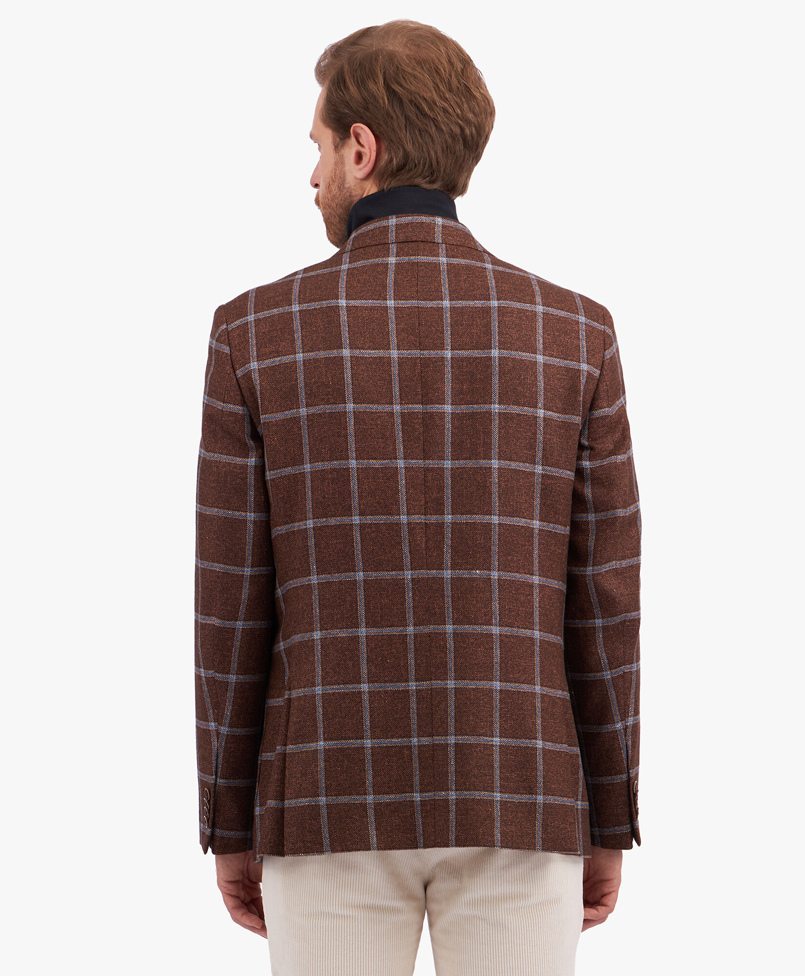 Brown Virgin Wool Silk Linen Blend Blazer in Brown for Men Brooks Brothers UK