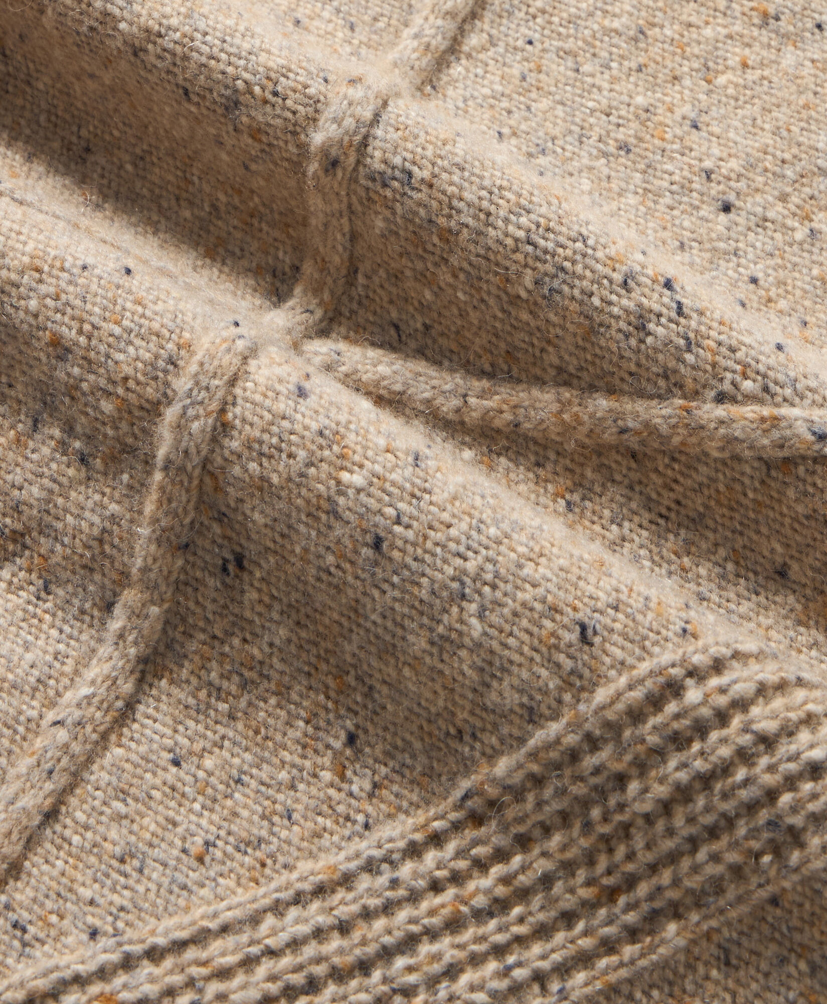 Brooks Brothers Pull Ras-du-Cou en Laine Mélangée Donegal Naturel KNCRN067WOBPA003NATLP001