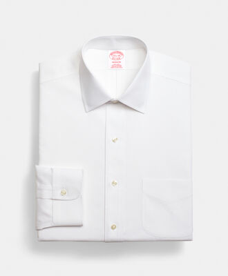 Brooks Brothers Regular Fit Non-Iron Supima Oxford Pinpoint Shirt with Ainsley Collar White 1000095080US100199365