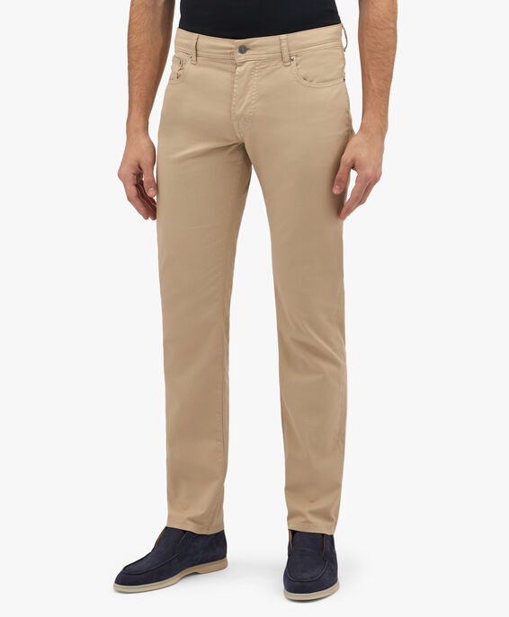 Brooks Brothers Pantalone a cinque tasche beige in cotone elasticizzato Beige CPFPK021COBSP002BEIGP001