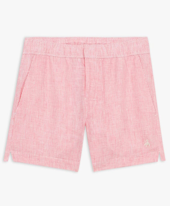 Brooks Brothers Red Linen Shorts Red CPBER009LIPLI001REDF0001