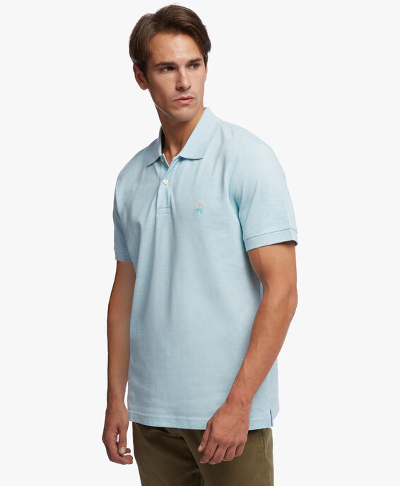 Brooks Brothers Slim-fit Short Sleeves Pique Polo Shirt Light Blue 1000077865US100175373