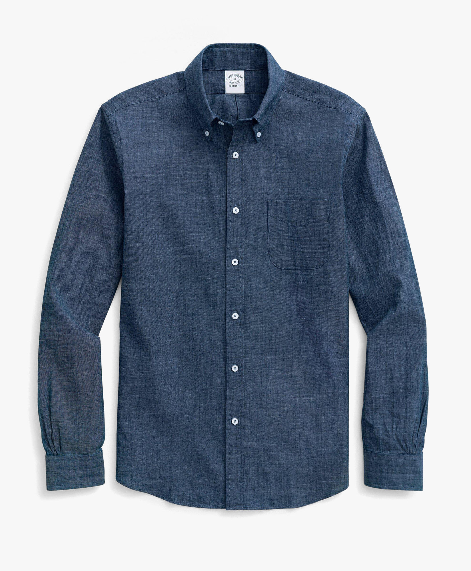 Regent Regular-fit Sport Shirt, Chambray, Button-Down Collar in Dark Blue  for Men | Brooks Brothers® EU
