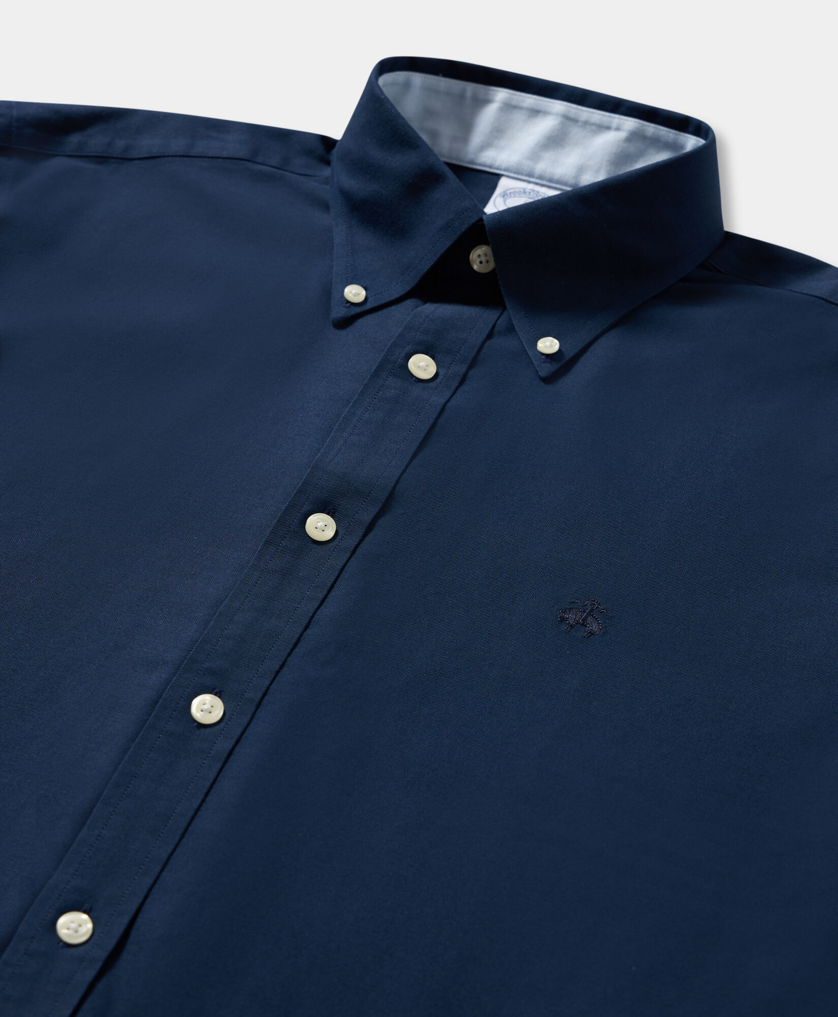 Brooks Brothers Chemise Regular Fit Oxford Non-Iron avec Col Button Down Bleu Marine 1000095299US100199964