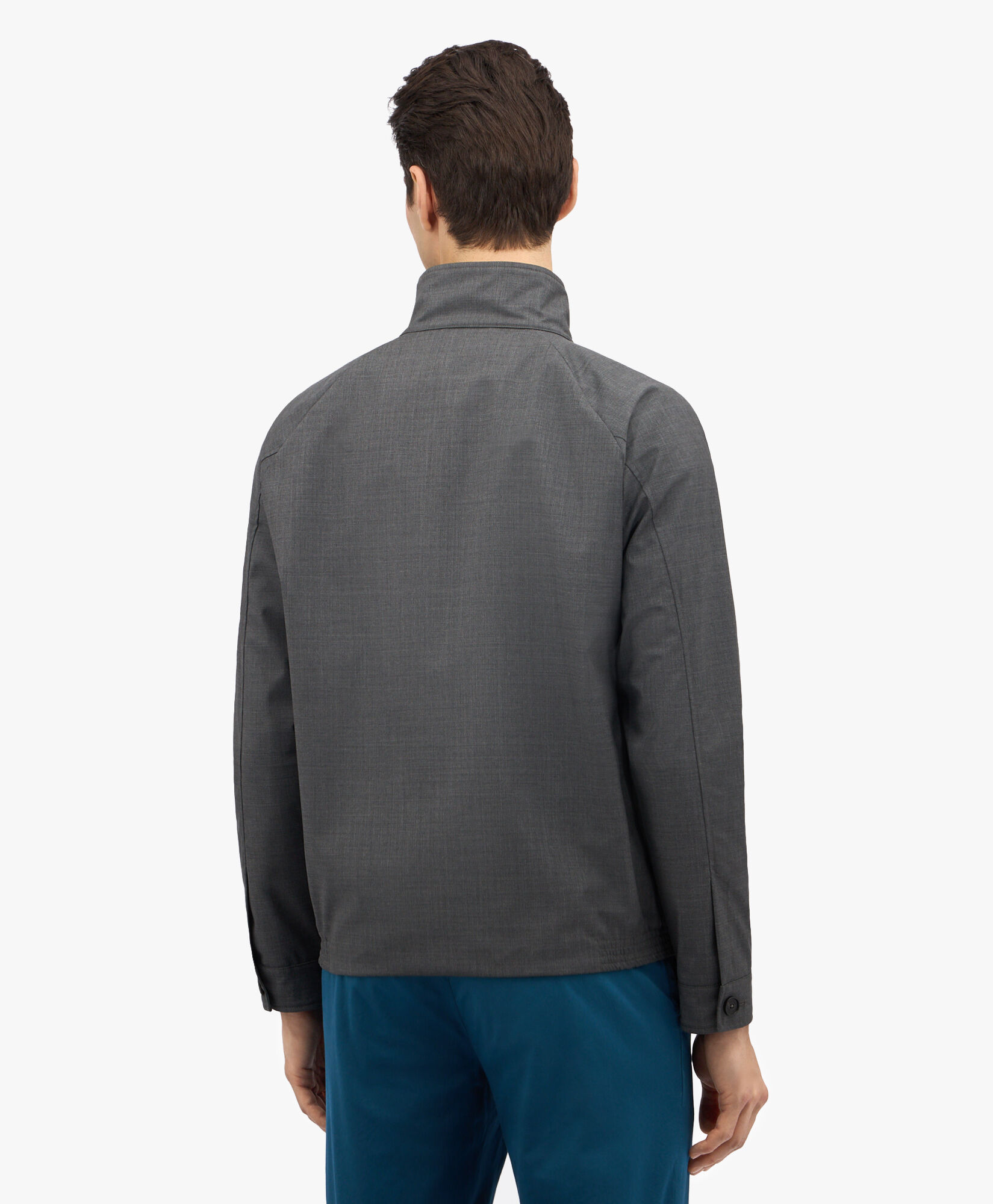 Veste Harrington grise en laine vierge en Gris moyen pour homme Brooks Brothers EU