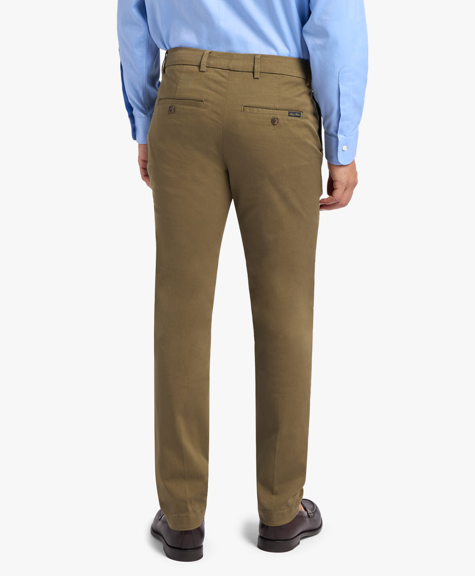 Dark Military Slim Fit Double Twisted Cotton Chinos in Military for Men Brooks Brothers UK