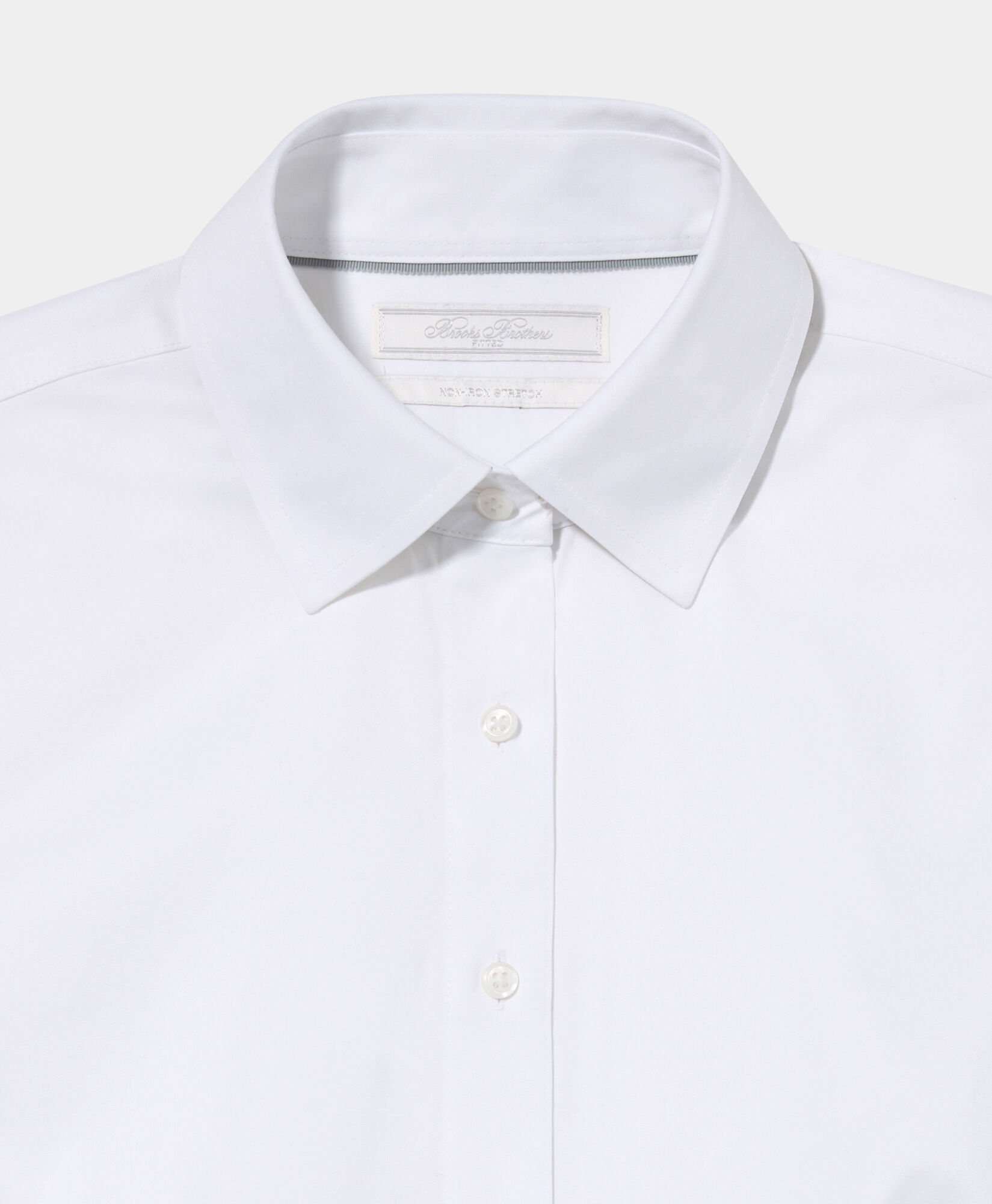 Brooks Brothers Fitted Non-Iron Oxford Pinpoint Supima Shirt with Forward Point Collar White 1000102822US100217235