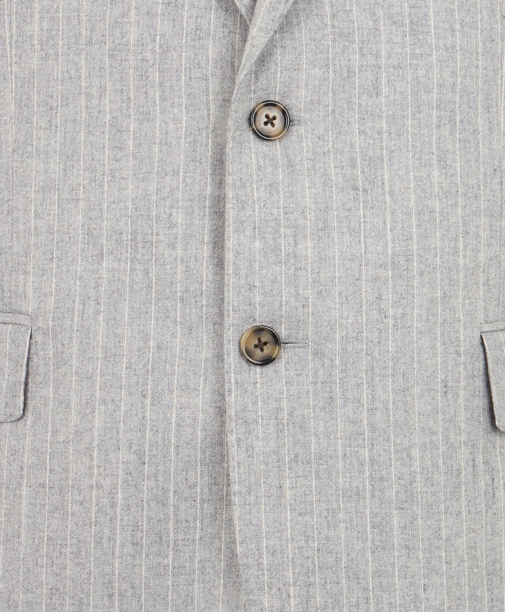 Brooks Brothers Pinstripe Virgin Wool Suit Light Grey STREG064WVPWV003LTGRF001