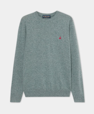 Brooks Brothers Lambswool Crewneck Green KNCRN063WOPWO004GREEP001