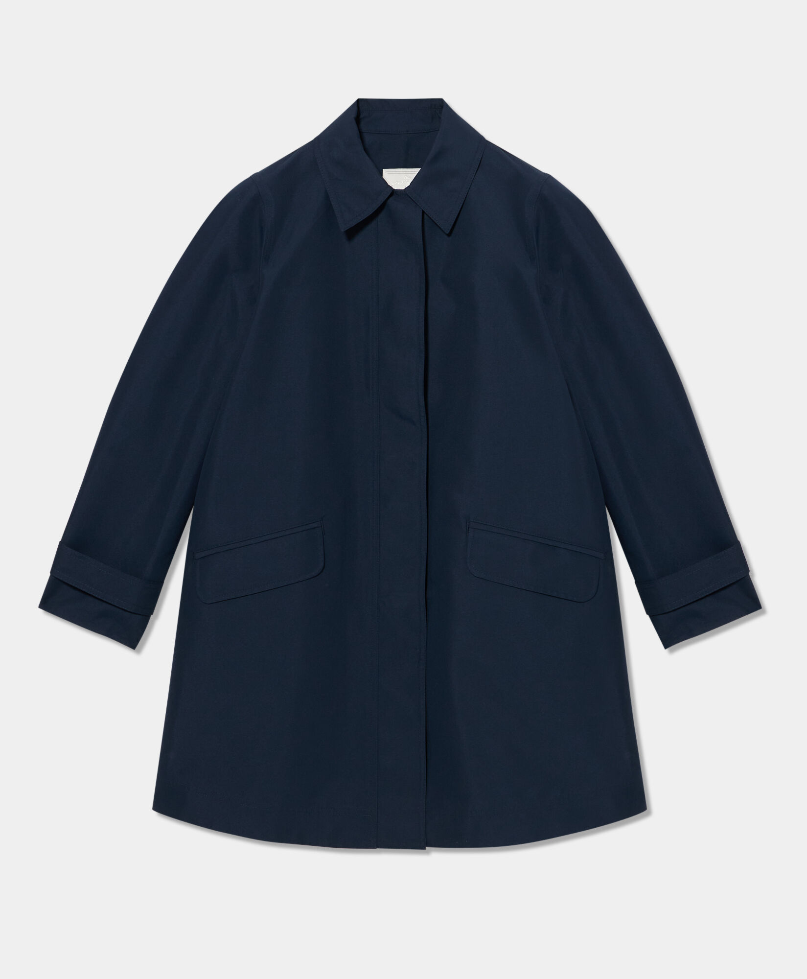 Retro Inspired Twill Rain Coat in Navy for Women Brooks Brothers EU