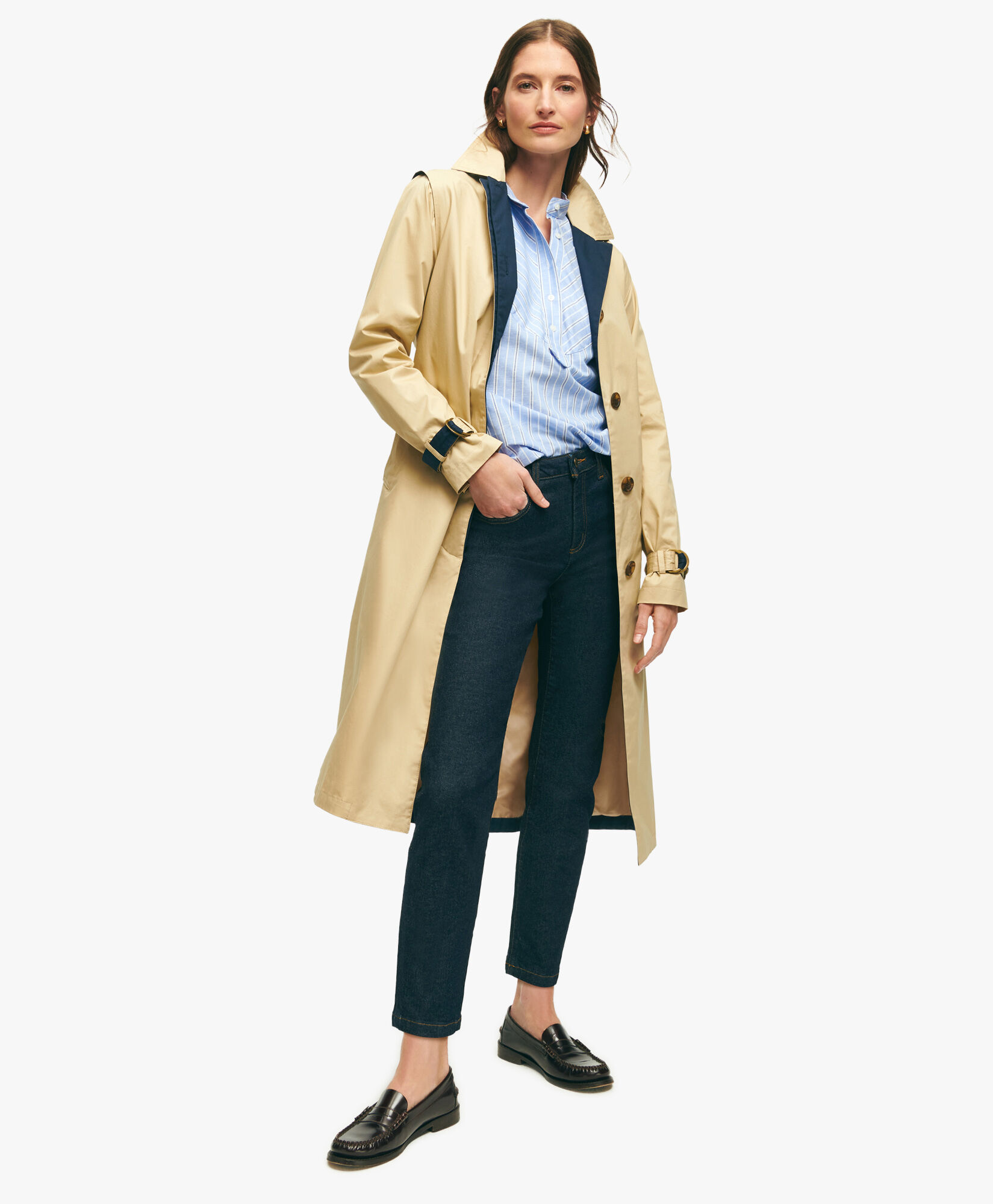Brooks brothers reversible trench coat best sale