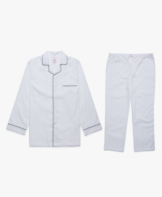 Brooks Brothers Wrinkle-Resistant Broadcloth Pajamas White 1000003651US100003817