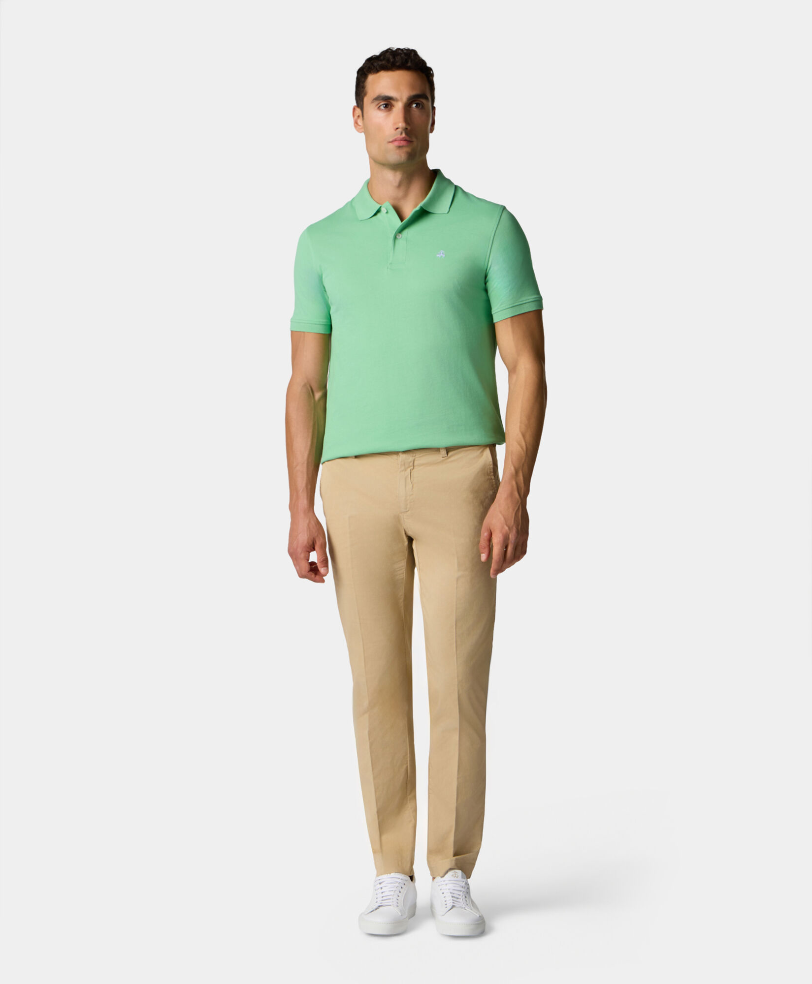 Brooks Brothers Cotton Piqué Polo Bright Green POJER010COPCO001BRGRP001