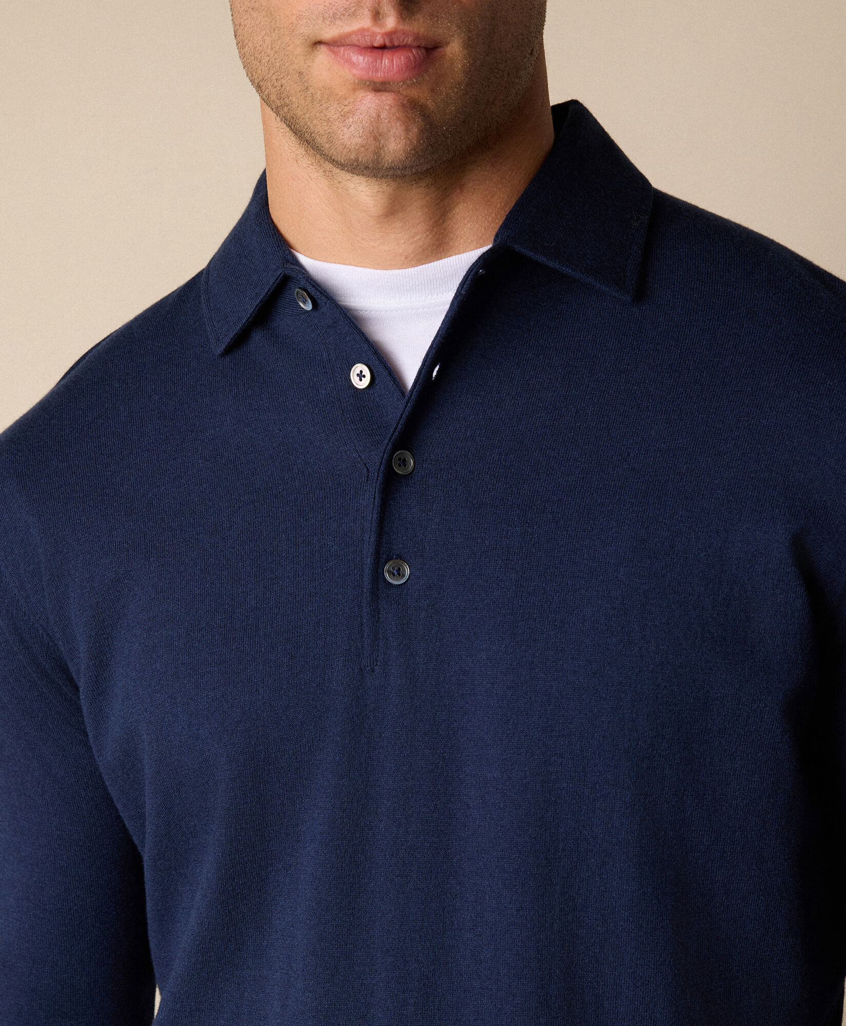 Brooks Brothers Cotton-Cashmere Polo Navy KNPOL026COBWS002NAVYP001